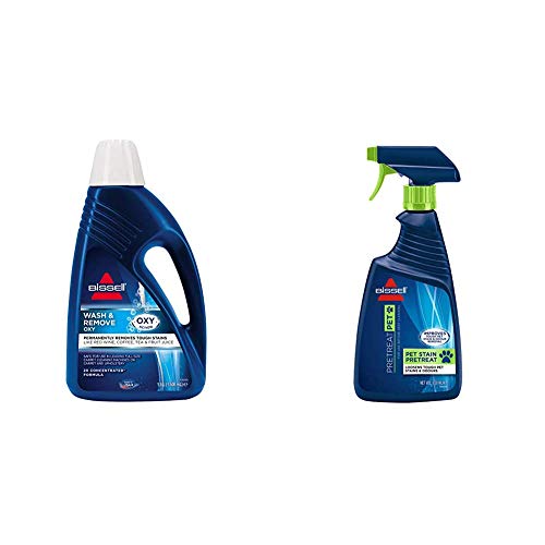 Image of BISSELL Wash and Remove Oxy, 1.5 L, 1265E & Pet Stain and Odour Pretreat 1137E