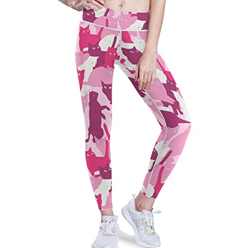 Visesunny High Waist Yoga Pants with Pockets & Tummy Control