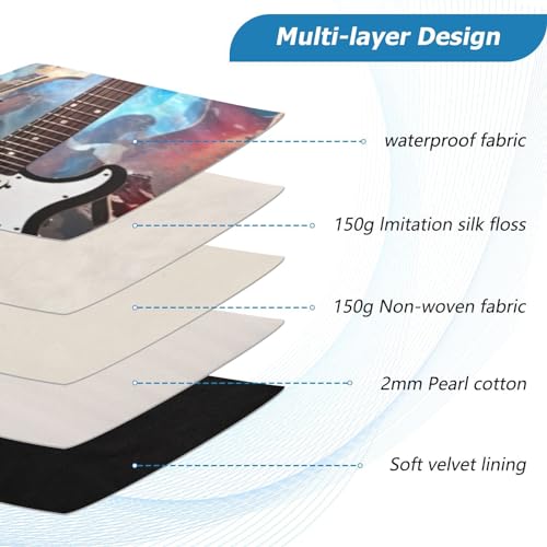 Funda para portátil 13-14 pulgadas impermeable con patrón guitarras miniatura 4