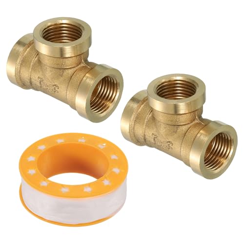 Raccord de tuyau en T G1/2 femelle anti-fuite en laiton pour tuyaux de connexion gaz
