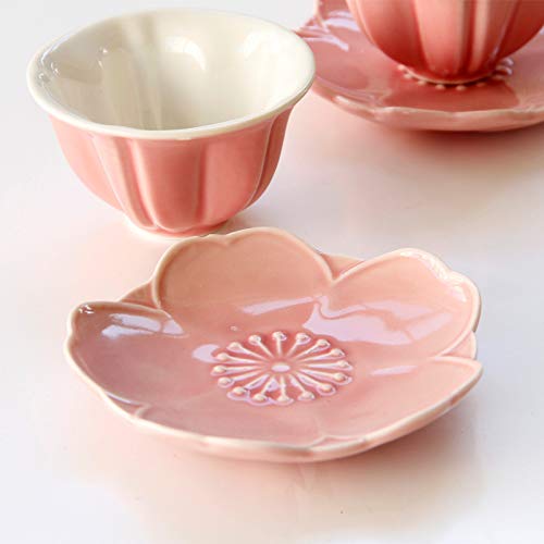 Kubek kreatywny kubek różowy kwiat ceramiczny kubek do kawy spodek zestaw popołudniowa herbata pachnąca herbata czarna filiżanka do herbaty biuro dom kubek filiżanka do kawy