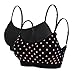 Produktbild Litthing Sports BH Damen Push Up Leichter Halt Bustier Stretch Sports Bra Top Für Yoga Fitness-Training (Schwarz+Herz, 2XL)