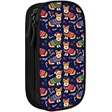 かわいい犬、クリスマス ペンケース ファスナー ペンふくろ 学生 男女兼用