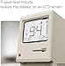 ANTPO Maclock WB-8 Retro Pixel Alarm Clock, 1984 80s Computer Style Electronic Digital Clock with LCD Display, USB Desk Clock for Bedroom, Multiple Alarms, Calendar, Temperature, Adjustable Brightness