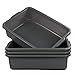 Eagrye 4-Pack Bus Tubs, Commercial Tote Box, Plastic Bus Box (13 L Capacity), Grey