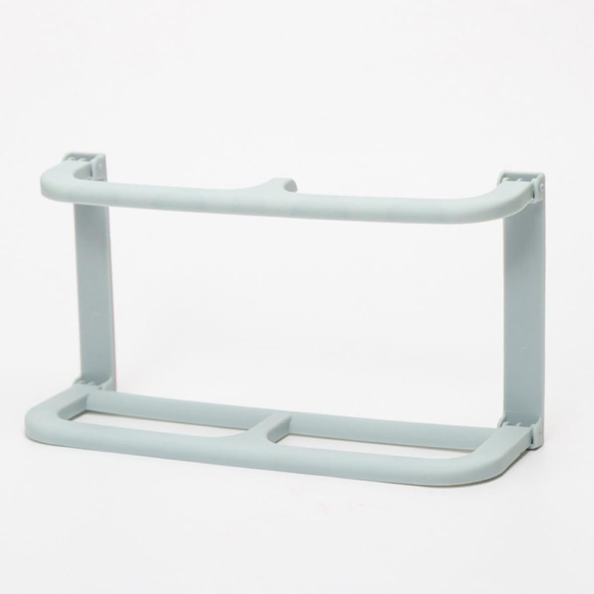 2pcs Wall Mounted Foldable Slipper Rack, Dual-layer Plastic Shoe Shelf