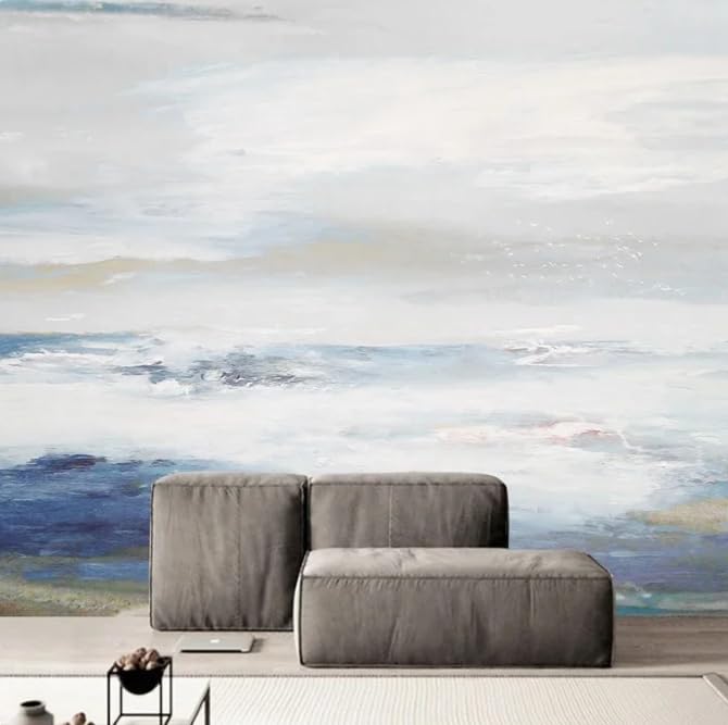 Papier peint ciel blanc nuage 3D pour salon et chambre 350x256 cm