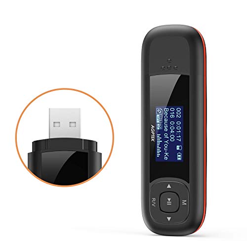 AGPTEK 8GB USB MP3 Player, Portable MP3 Music Player, USB Flash Drive with FM Radio, Voice Recorder, Supports up to 128GB, Black - Image 10