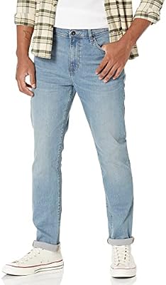 Amazon Essentials Men's Slim-Fit Comfort Stretch Jeans - Discontinued Colors, Light Blue, 32W x 32L