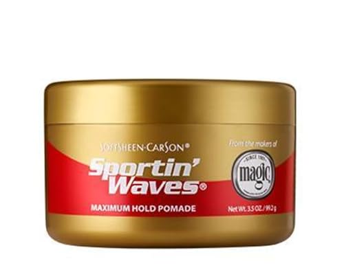 Sportin' Waves Pommade Coiffante à Tenue Maximum, 99 g, Doré