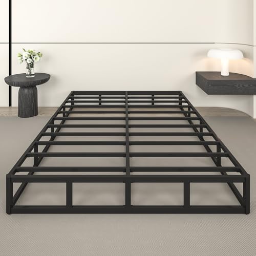 Oykomuc Box Spring Full Size Bed Base 9 Inch High, 3000 LBS Heavy Duty Metal Mattress Foundation with Fabric Cover, Easy Assembly, Quiet Noise Free, Non Slip - Thumbnail 5
