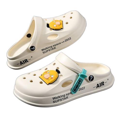 Slippers for Women Pantuflas Para Mujer Cute Smile Face Slides Sandals for Summer (10.5,Duck-A)