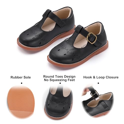 Image of Felix & Flora Toddler Girl Mary Jane Dress Shoes - School Oxford Flats for Girl Party Shoes.