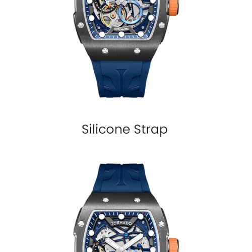 Image of Tornado XENITH Automatic Men's MIYOTA 82S7 Movement Watch, Automatic Display and High Quality Flexible And Durable Silicone Strap - T24302