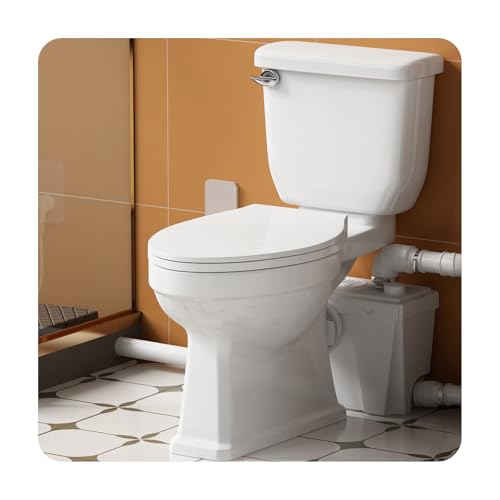 Vintage Two-Piece Macerating Toilet with Grinder Pump
