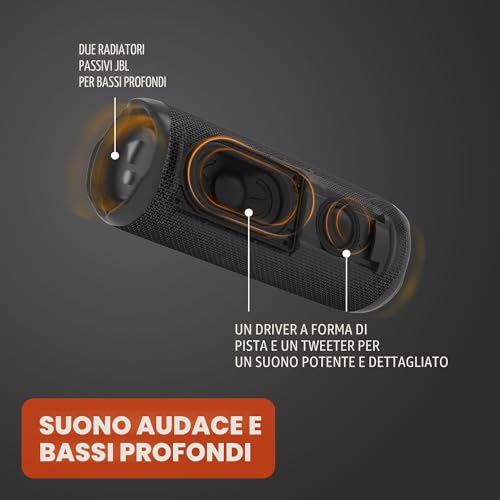 Flip 6 Speaker Bluetooth Portatile, Cassa Altoparlante Impermeabile e Antipolvere IPX67, Compatibile con  PartyBoost, Fino a 12h di Autonomia, Nero - Gadget - Immagine 4