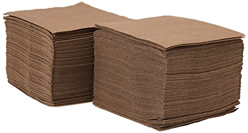 saten ser22107610 coktail, serviette 20 x 20, 2 couches, pli 1/4, 100 serviettes, punta-punta, chocolat