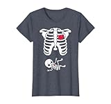 Esqueleto Embarazo Anuncio Tee XRay Halloween Disfraz Camiseta