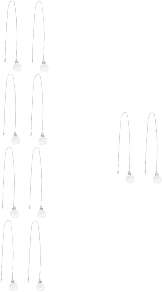 ARTIBETTER 10pcs Decorative Clear Crystal Pull Chain Extension for Ceiling Light Fan Beaded Chain Pulls Decor for Bedroom Living Room and Hallway