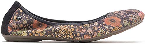 Hush Puppies Women's Chaste Ballet Flats, Multi, Leather, Suede, Rubber, 6 W #TOP17