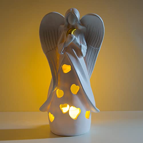 Memorial Gifts Moon Angel Figurines Tealight Candle Holder, Sympathy Gifts For Loss Of Loved One, Bereavement Gifts Funeral, Remembrance, Memory Home Decorations #TOP2