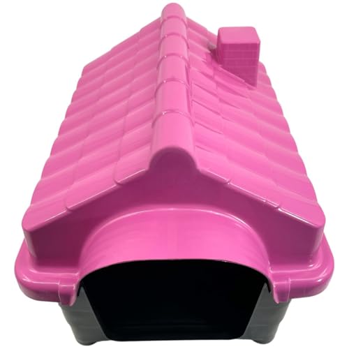 Casinha Pet Cachorros Cães Casa Plástico Resistente Tam. N2 (Rosa)