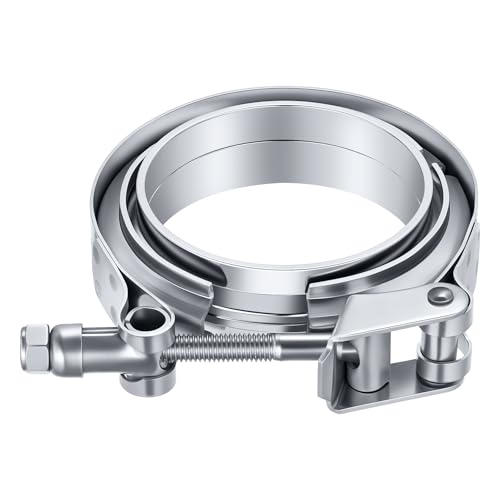 EVIL ENERGY Quick Release V Band Clamp with Flange Male Female 304 Stainless Steel (2, 3.0")