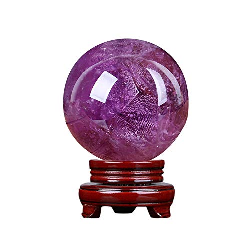 Boule de cristal feng shui violette pour bureau et maison