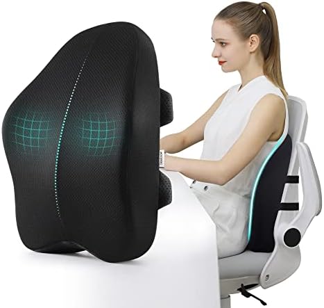 Lumbar Support Pillow for Office Chair Back Support Pillow for Chair Car Seat Back Support Ergonomic Back Chair Pillow Desk Chair Back Cushion for Back Pain Back Rest Pillow Lumbar Back Support