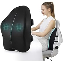 Lumbar Support Pillow for Office Chair Back Support Pillow for Chair Car Seat Back Support Ergonomic Back Chair Pillow Desk Chair Back Cushion for Back Pain Back Rest Pillow Lumbar Back support