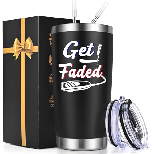 Qtencas Barber Gifts for Men, Get Faded 20 Oz Insulated...