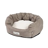 JAMAXX Hunde-Körbchen Bequem Weich, Wendekissen Waschbar Hundekorb Hundebett mit Komfort-Polsterung PDB2089 (S) 50x40 beige