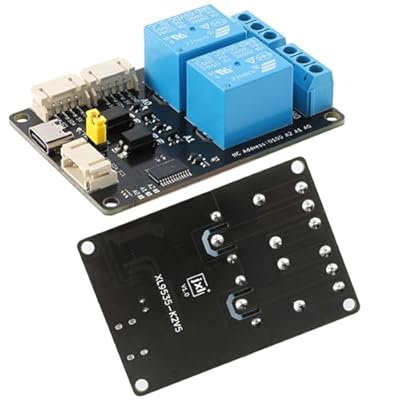 JESSINIE XL9535-K2V5 2 Channel Expandable Relay Module, 5V Power Supply, IIC Communication...