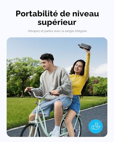 soundcore Motion 100 Haut-Parleur Portable Bluetooth avec Haute résolution sans Fil, 2 Pilotes à Gamme complète pour Un Son stéréo, Design Ultra Portable pour Une Utilisation en extérieur (Noir)
