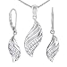 Produktbild SILVEGO Damen Schmuck-Set aus 925 Sterling Silber mit klaren Zirkonia Blattmotiv