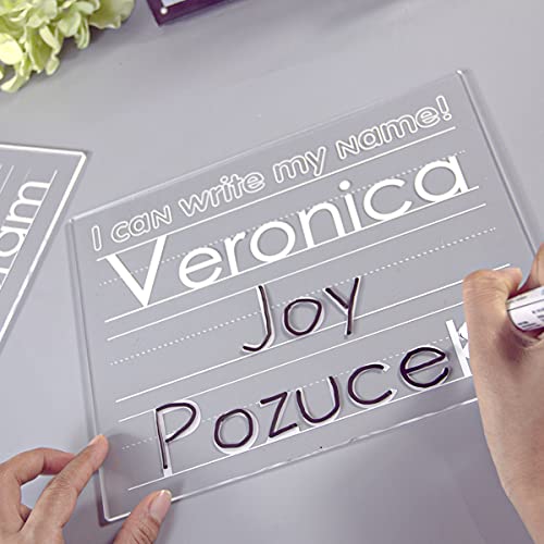 Acrylic Dry Erase Board Kids - Personalized Name Trace Boards Kids Writing Board, Write Your Name,Toys And Learning (8X10Inch) #TOP5