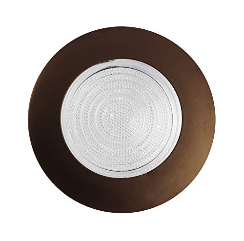 NICOR Lighting 6 inch Oil-Rubbed Bronze Recessed Shower Trim with Glass Fresnel Lens (17502OB) - Thumbnail 4