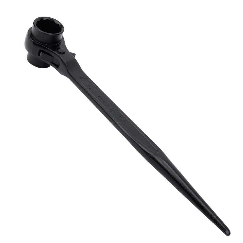 EasyByMall Llave de carraca reversible de acero al cromo vanadio de 30 a 32 mm para reparación de automóviles y mantenimiento mecánico