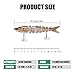 TRUSCEND Easy Catch Swimmax, Magic Noisy Turbulent Wiggling and Vibrating Actions for More Bites, Segmented Swimbait Jointed by Dyneema Strongest Fiber, Lifelike Fishing Lures for Relax Family Fishing