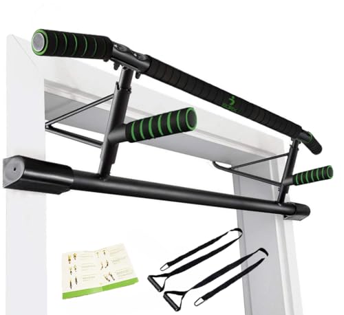 BODYROX Pull Up Bar 4 Grips Foldable Doorway Chin up Bar | Multi-...