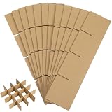 KJHBV Karton Trennwände für Verpackungskartons kleine Rastergröße 82 x 82 x 80 mm 16 Fächer für Gläser und empfindliche Artikel einfache Montage Lagerung