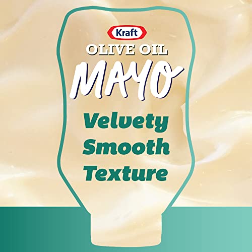 Image of Kraft Mayo with Olive Oil Reduced Fat Mayonnaise - Rich and Flavorful Condiment for Sandwiches, Dips, and Dressings, Made w /Cage-Free Eggs, 22 fl oz Bottle (Pack of 2)