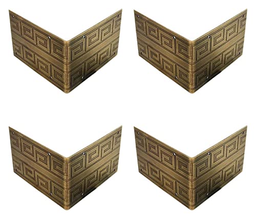 BDSDFSA Cornières de Protection en Laiton, Protecteurs d'angle Miniatures Vintage en Laiton Pur, 1 pièce