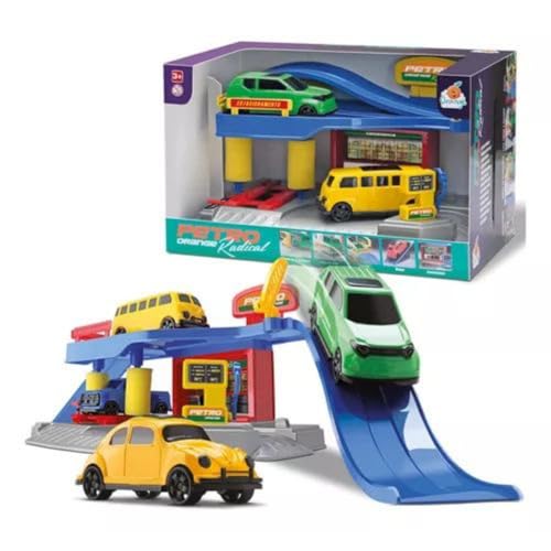 Brinquedo Posto de Gasolina Petro Radical com Carrinho (Sortido)