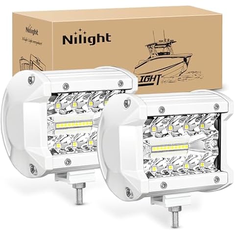 Nilight Marine LED Navigation Light Pods 4 Inch Cover