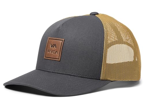 Image of RVCA Men's Trucker Hat, Adjustable Snapback Cap for Streetwear & Skating, Lightweight Breathable All-Day Comfort