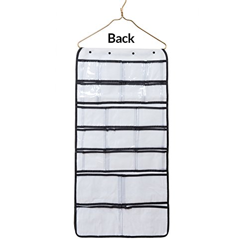 Qrandy 42 Pockets Hanging Closet Jewelry Dual-Sided Organizers Bra Underwear Socks Ties Storage #TOP2