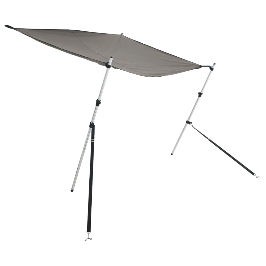 Prolunga per parasole T-Top, antracite, 174 x 205 x (115-194), 100% poliestere con rivestimento in PU, resistente ai raggi UV e impermeabile, telaio in alluminio, 2 aste di supporto con clip