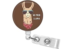 No Prob Llama Retractable Badge Holder