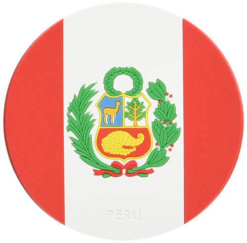 青芳 CASUAL PRODUCT 世界国旗コースター ペルー φ90mm ワールドフラッグコースター PERU